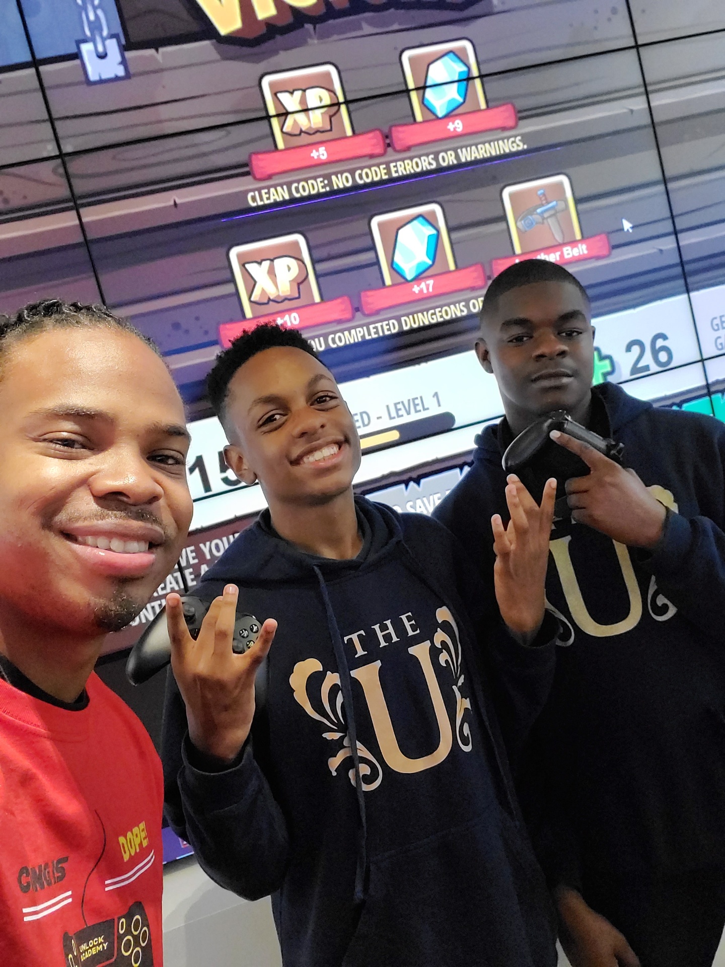 The U — crew night, levels unlocked.
